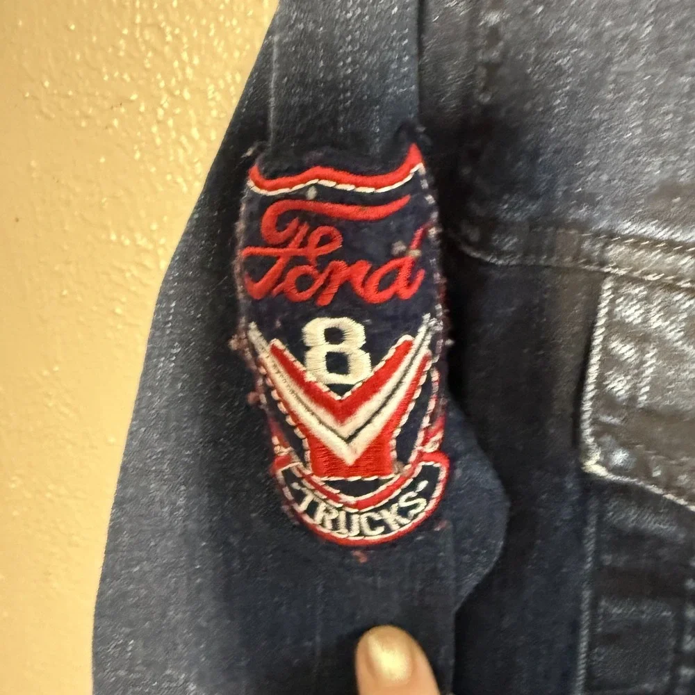 FLAG & ANTHEM X FORD TRUCKS Men's Denim Jacket 100th Anniversary Rare Size Large